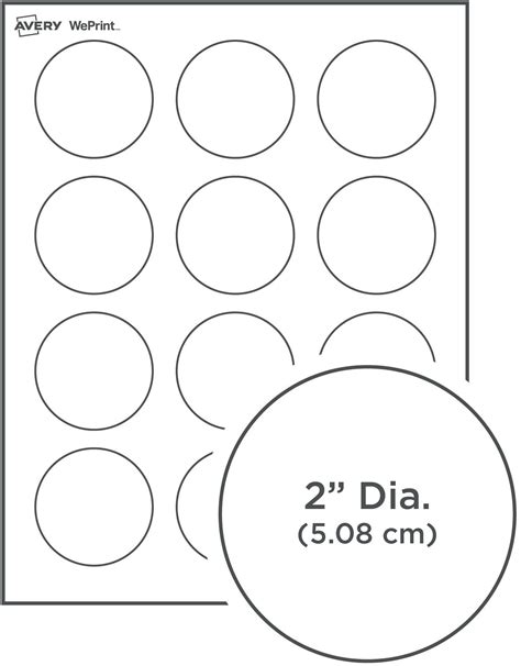 clear round labels 2 inch